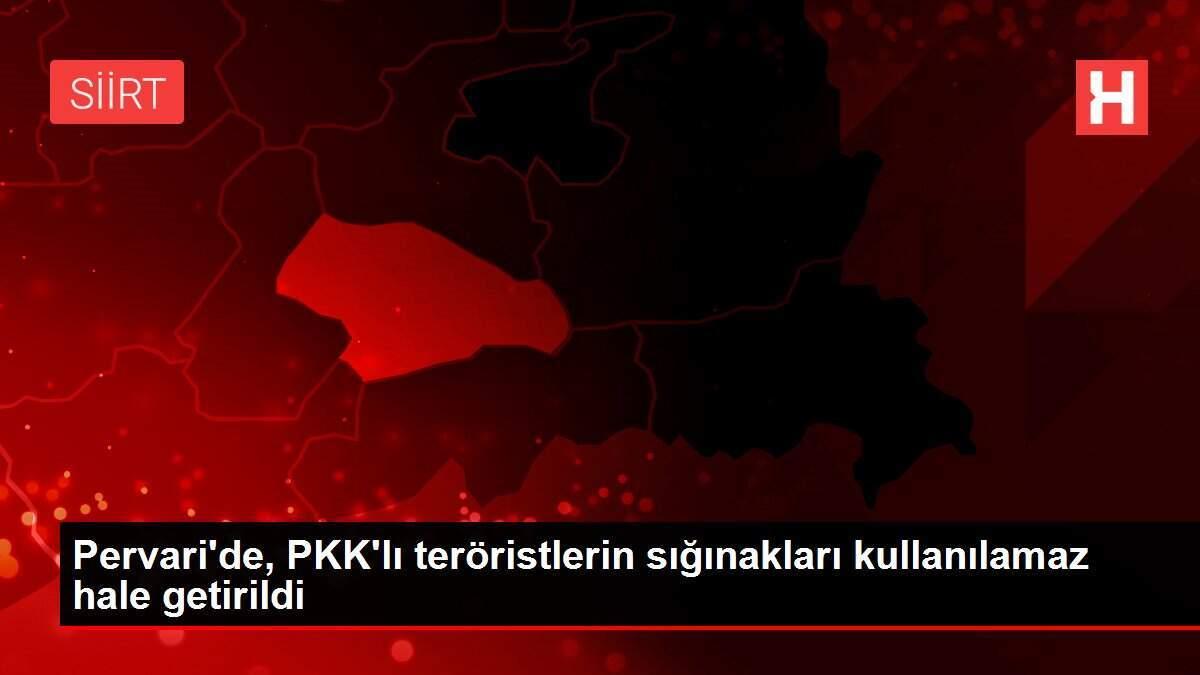 Pervari'de, PKK'lı teröristlerin sığınakları kullanılamaz hale getirildi