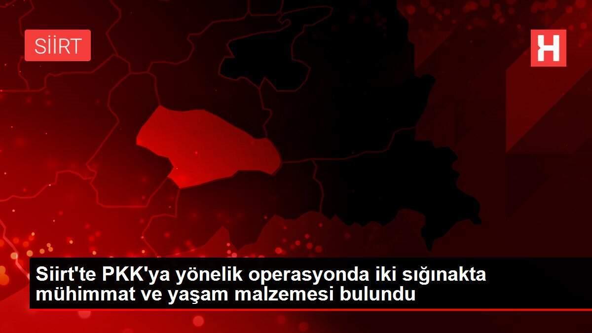 Siirt'te PKK'ya yönelik operasyonda iki sığınakta mühimmat ve yaşam malzemesi bulundu