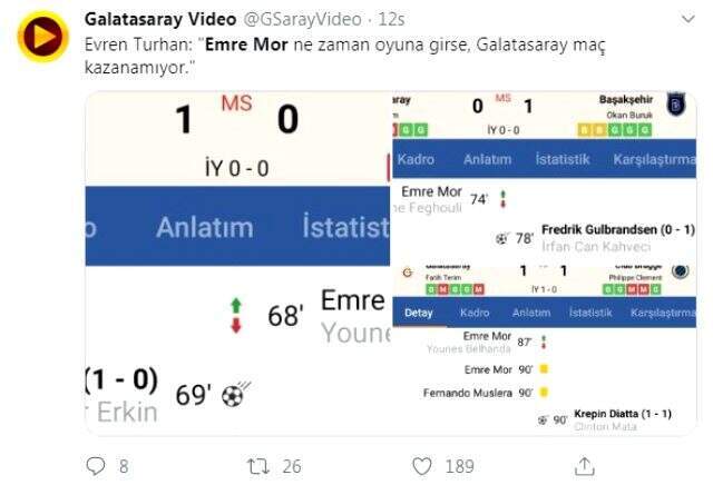 Galatasaray'da Emre Mor şanssızlığı! Emre oyuna giriyor, Cimbom gol yiyor