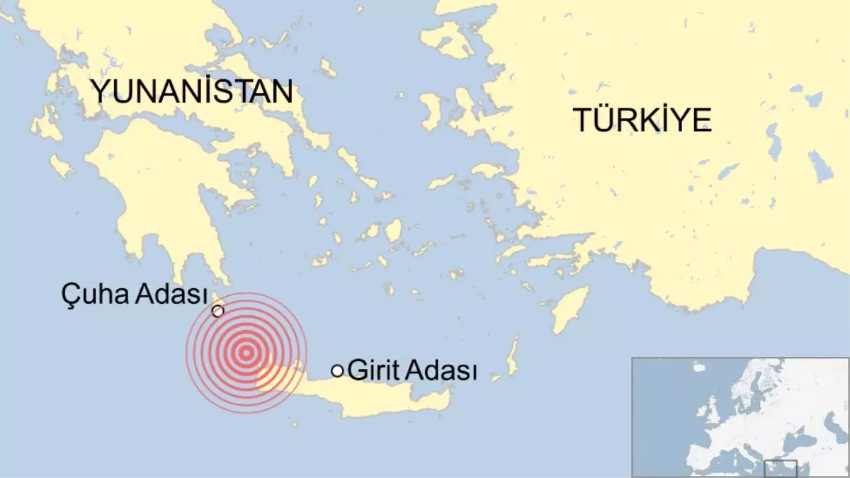 Girit'te 6 büyüklüğünde deprem: Ölü, yaralı ve hasar bilgisi yok
