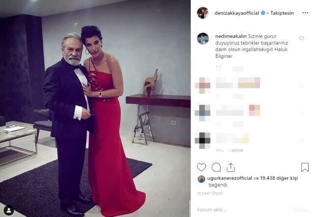 Haluk Bilginer'e 'Oyunculuğun tanrısı' benzetmesini yapan Deniz Akkaya'ya tepki yağdı