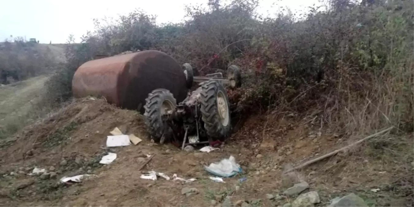 Traktörün altında kaldı