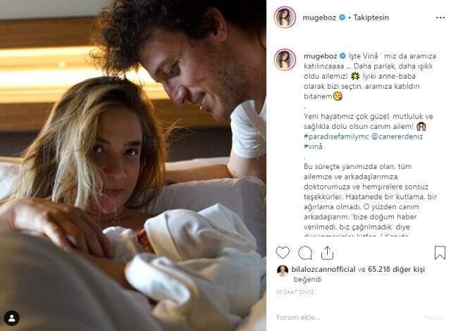 Yeni anne olan Müge Boz, bebeğiyle ilk pozunu paylaştı