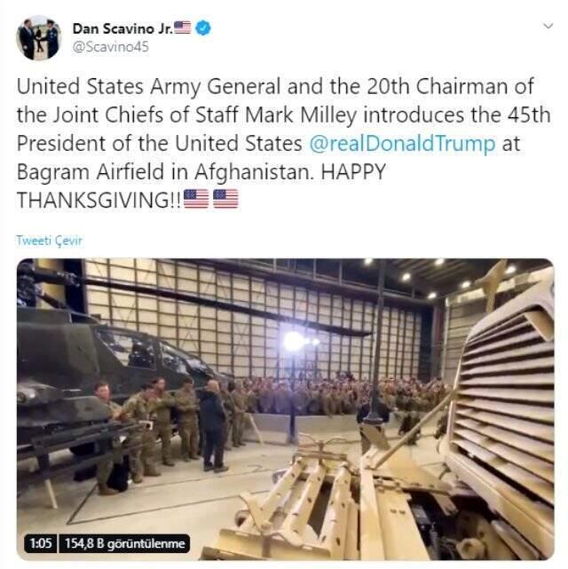 ABD Başkanı Trump'tan Afganistan'daki askerlere sürpriz ziyaret