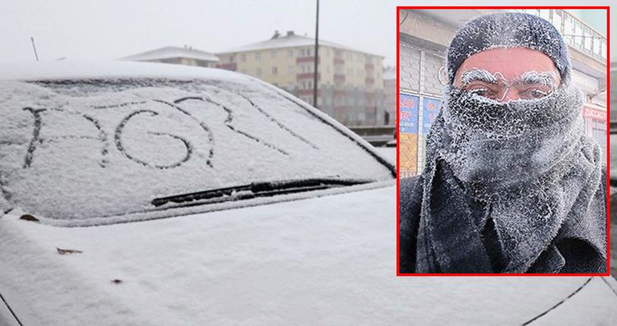 Ağrı'da kar yağışının başlamasıyla, akıllara olay olan Ağrılı amcanın videosu geldi
