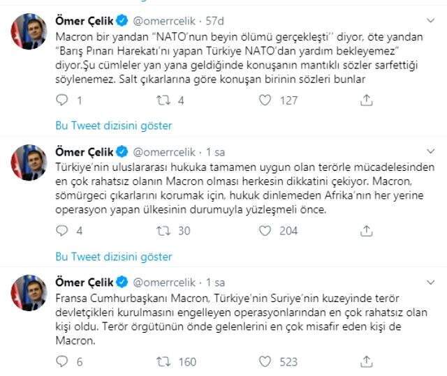 AK Parti'den Macron'a terör tepkisi: Terör örgütünün üst düzey isimlerini en çok misafir eden kişi