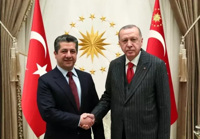 Cumhurbaşkanı Erdoğan, Mesrur Barzani'yi kabul etti