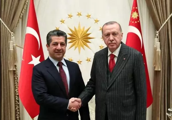 Erdoğan Barzani'yi kabul etti