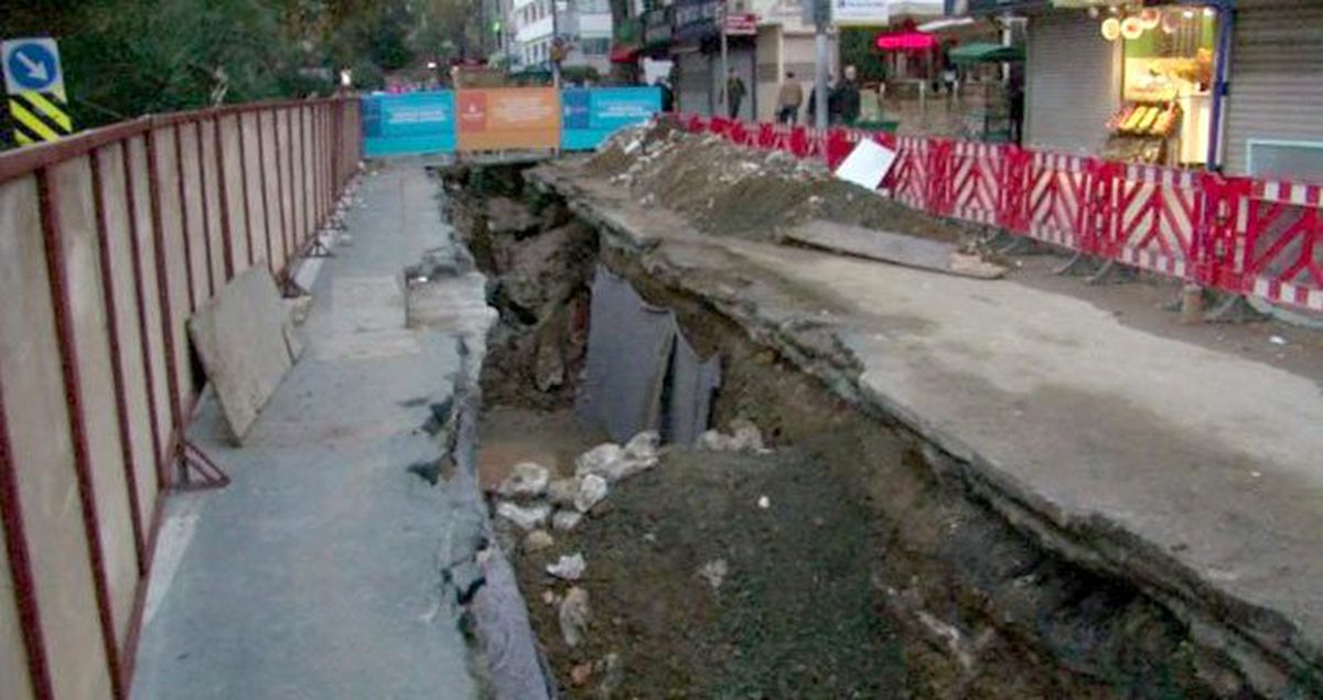 İSKİ yağmur suyu hattındaki çalışmaların kazısında tarihi eser kalıntıları çıktı