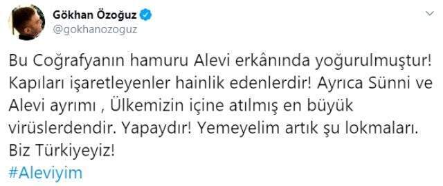 Şarkıcı Gökhan Özoğuz'un Alevi ailenin duvarına 'Defol' yazılmasına tepki gösterdi