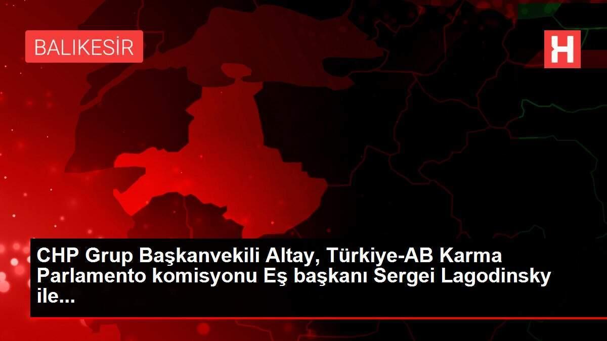 CHP Grup Başkanvekili Altay, Türkiye-AB Karma Parlamento komisyonu Eş başkanı Sergei Lagodinsky ile...