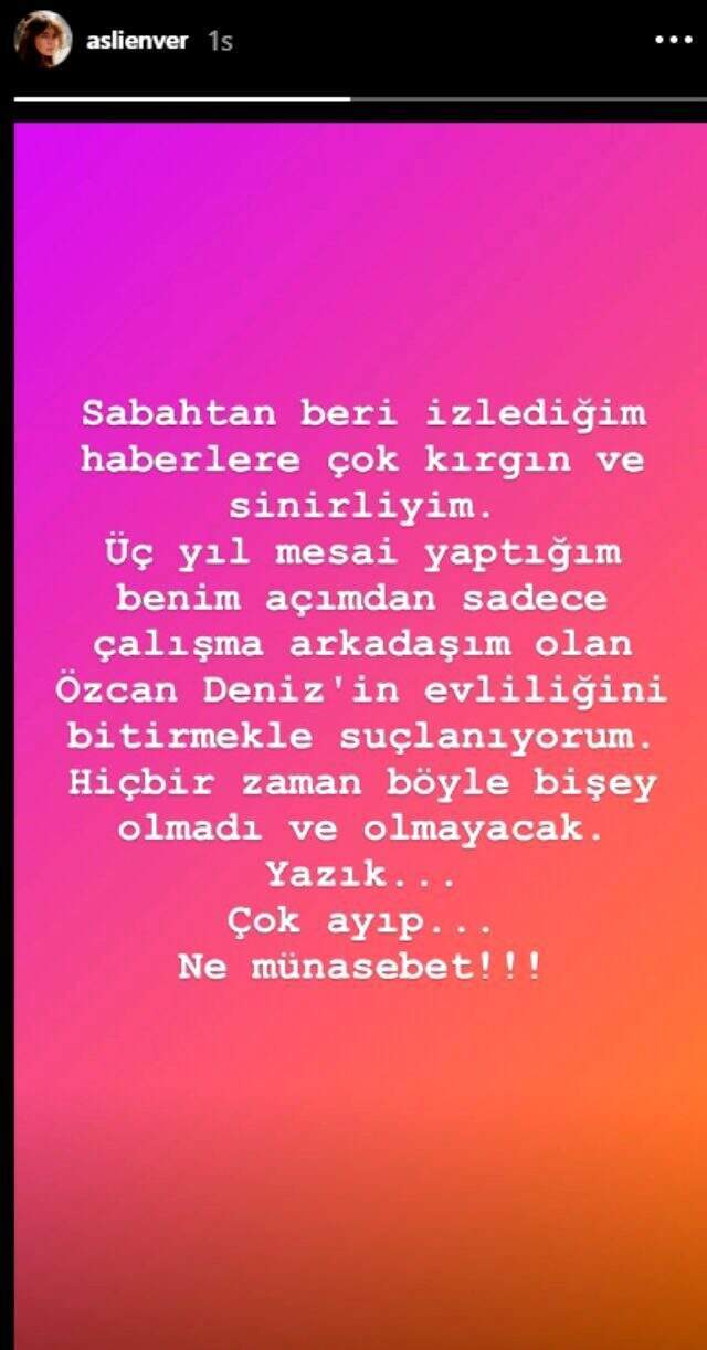 Aslı Enver'e hayran olduğu için evliliği bittiği söylenen Özcan Deniz'den iddialara cevap