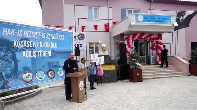 Hak-İş Hizmet-İş Sendikası Kocaseyit İlkokulu törenle açıldı Hak-İş Hizmet-İş Sendikası Kocaseyit İlkokulu törenle açıldı