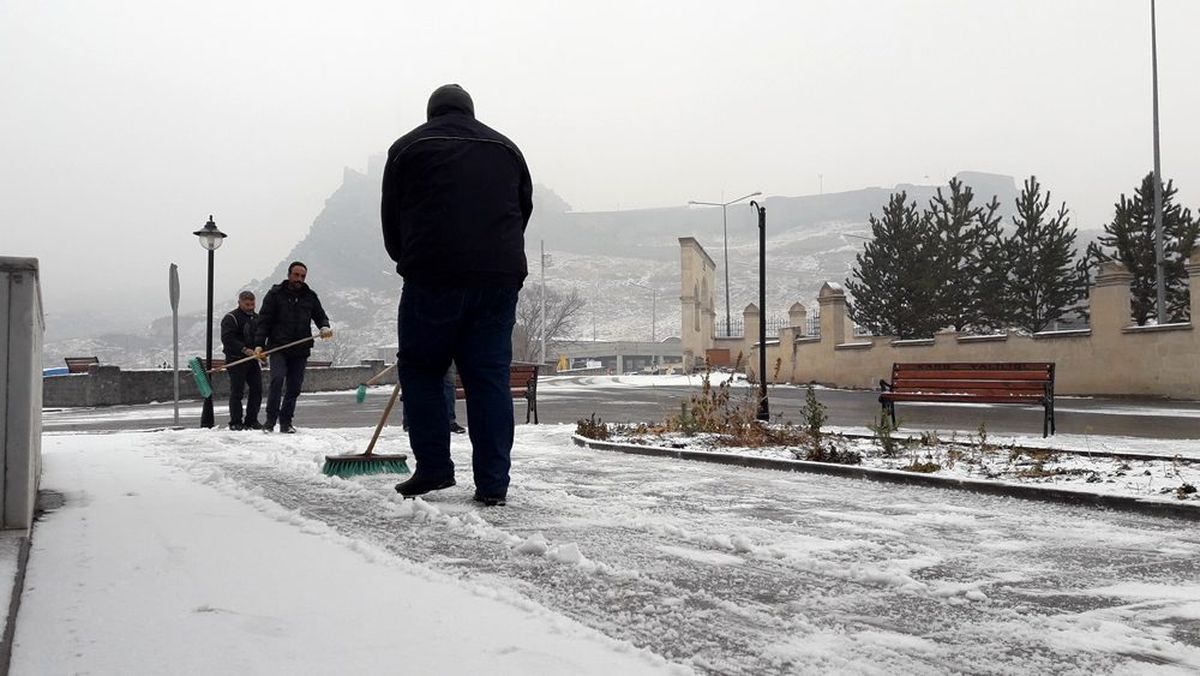 Kars'ta kar manzaraları