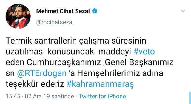 Filtre yasasına 'Evet' diyen MHP ve AK Parti'den yasayı veto eden Cumhurbaşkanı Erdoğan'a teşekkür
