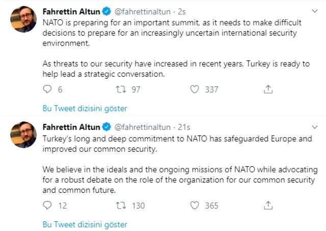 Kritik zirvesi öncesi Altun'dan NATO'ya çağrı: Endişelerimize yönelik destek beklemekteyiz