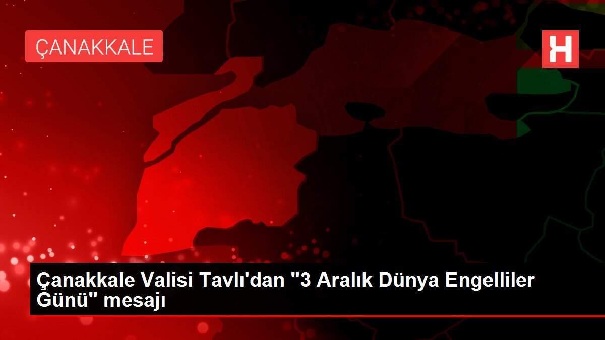 Çanakkale Valisi Tavlı'dan