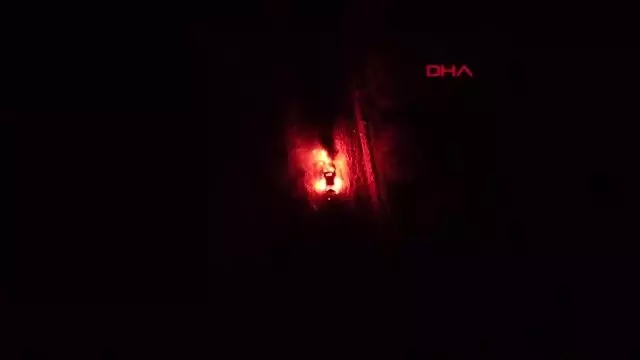 Cip ormanlık alanda alev alev yandı Cip ormanlık alanda alev alev yandı