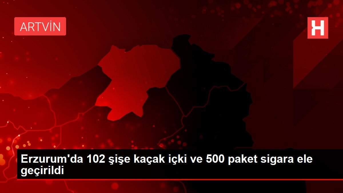 Erzurum'da 102 şişe kaçak içki ve 500 paket sigara ele geçirildi