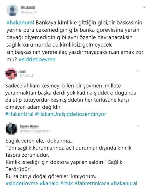 Hakan Ural'ın sağlıkçılara yönelik şiddetli ilgili söylediklerine Twitter'dan tepki yağdı