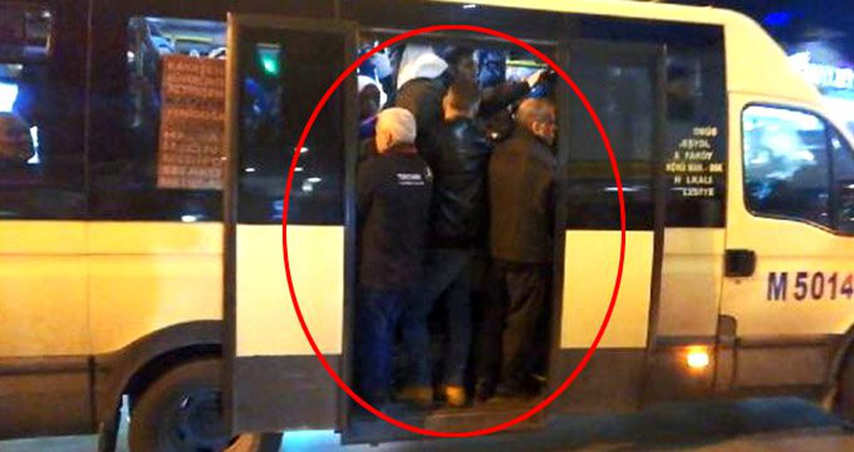 Küçükçekmece'de minibüslerdeki tehlikeli yolculuk kamerada