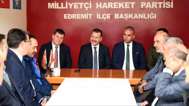 Büyükşehir Belediye Başkanı Yılmaz'dan, MHP Edremit İlçe Başkanı Görmen'e ziyaret