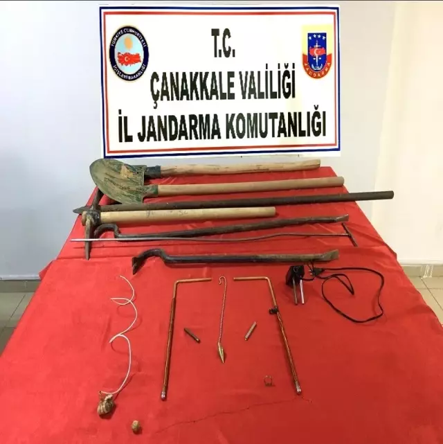 Çanakkale'de izinsiz kazı: 3 gözaltı