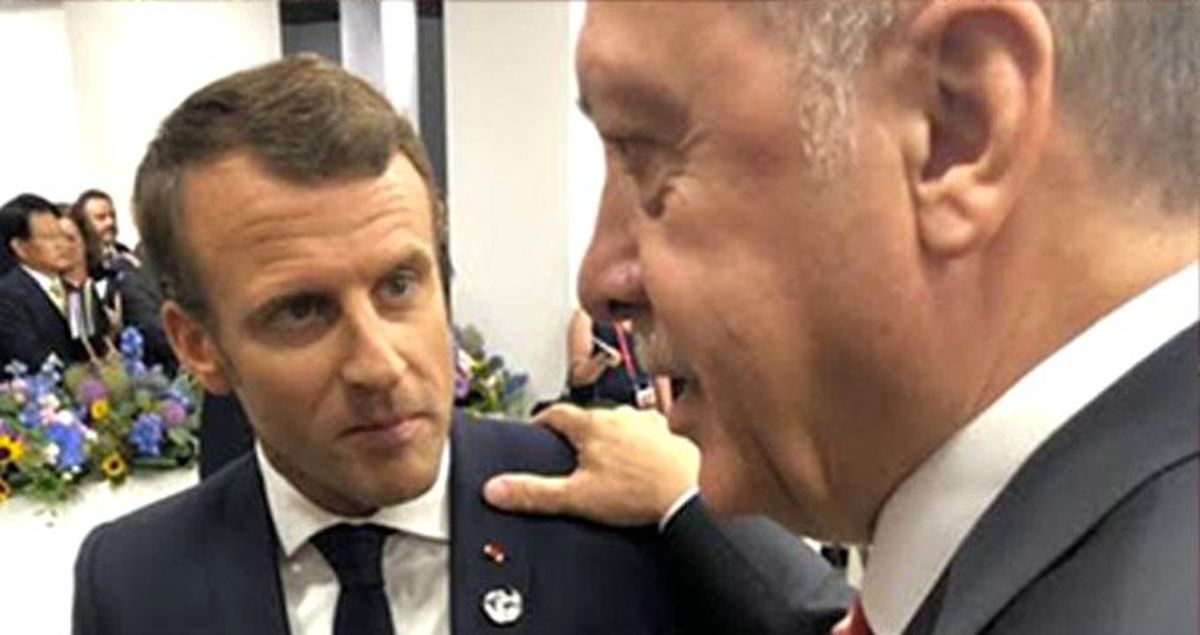 Trump'a karşı rahat olan Macron'un, Erdoğan'la olan fotoğrafı tekrar gündeme geldi