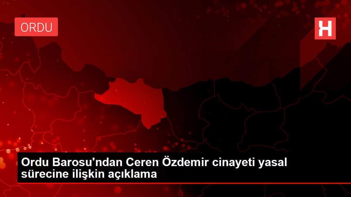 Ordu Barosu'ndan Ceren Özdemir cinayeti yasal sürecine ilişkin açıklama