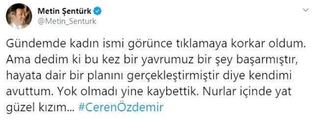 Ünlü isimler, Ceren Özdemir öldürülmesine tepki gösterdi