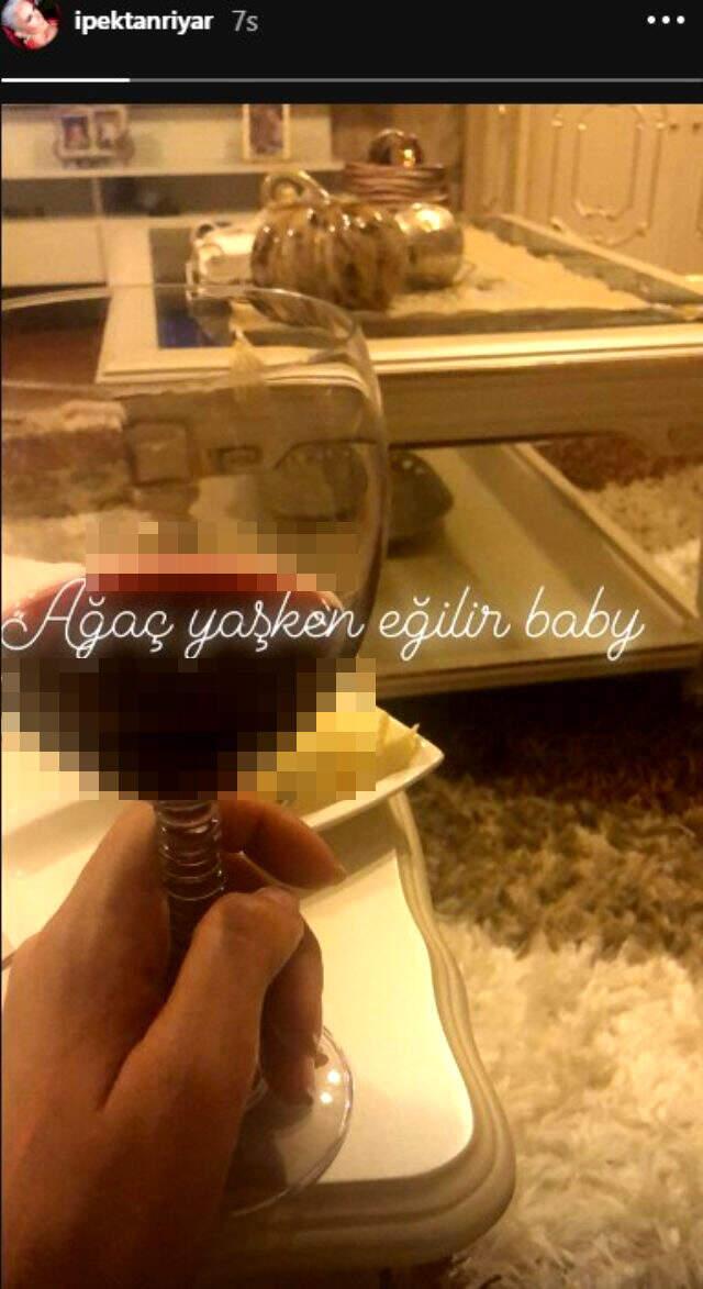 2 aylık hamile olan İpek Tanrıyar, içki kadehiyle fotoğraf paylaştı