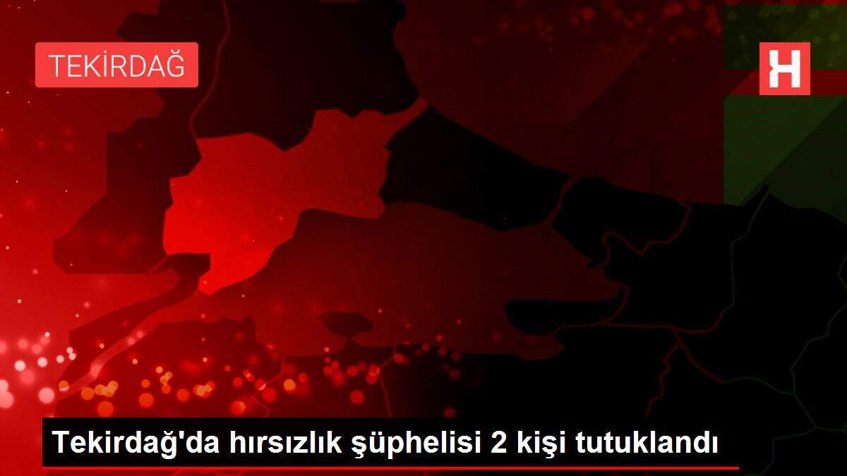 Tekirdağ'da hırsızlık şüphelisi 2 kişi tutuklandı