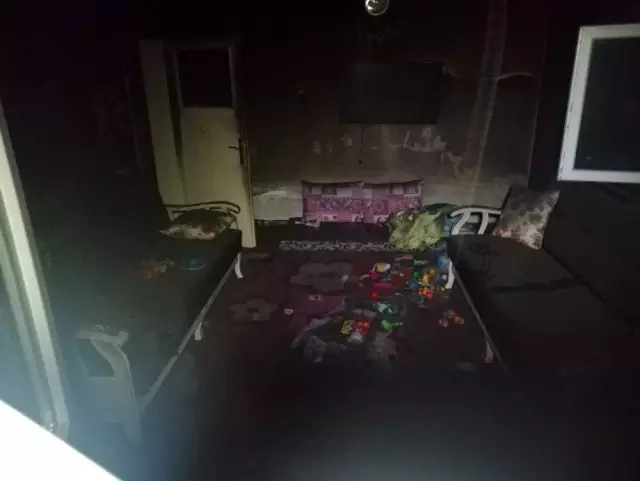 Yangından geriye oyuncakları kaldı