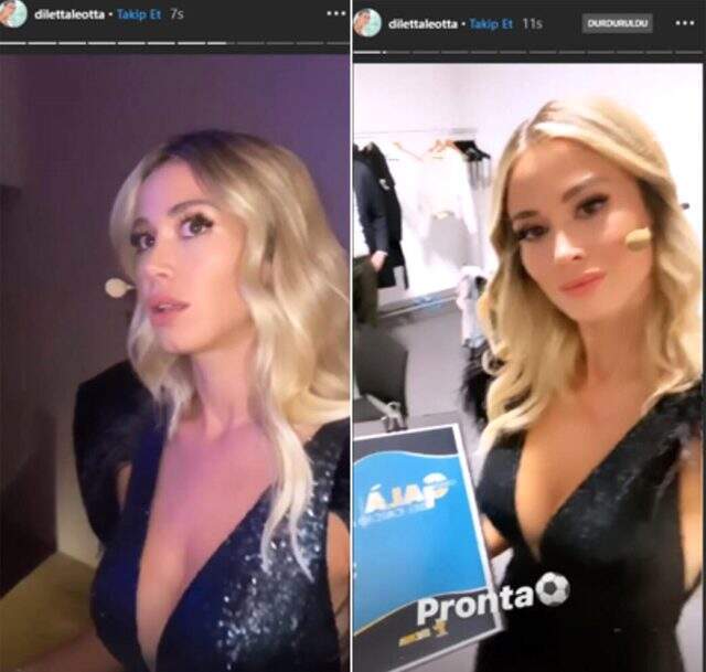 İtalyan spiker Diletta Leotta, gala gecesine damga vurdu! Tüm gözler onun üzerindeydi