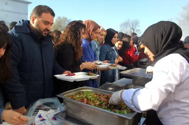Sinop Üniversitesi Hamsi Şenliği'nde öğrencilere 1 ton hamsi ikram edildi