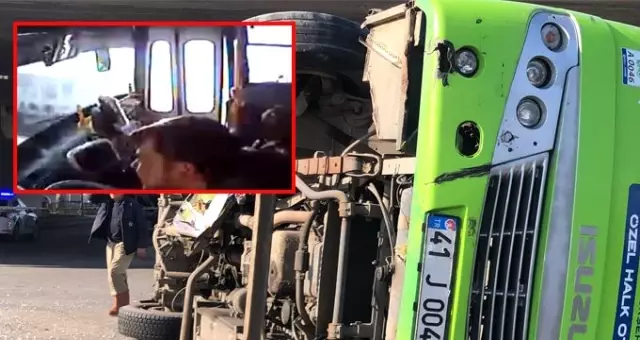 25 kişinin yaralandığı otobüs kazasının görüntüleri ortaya çıktı