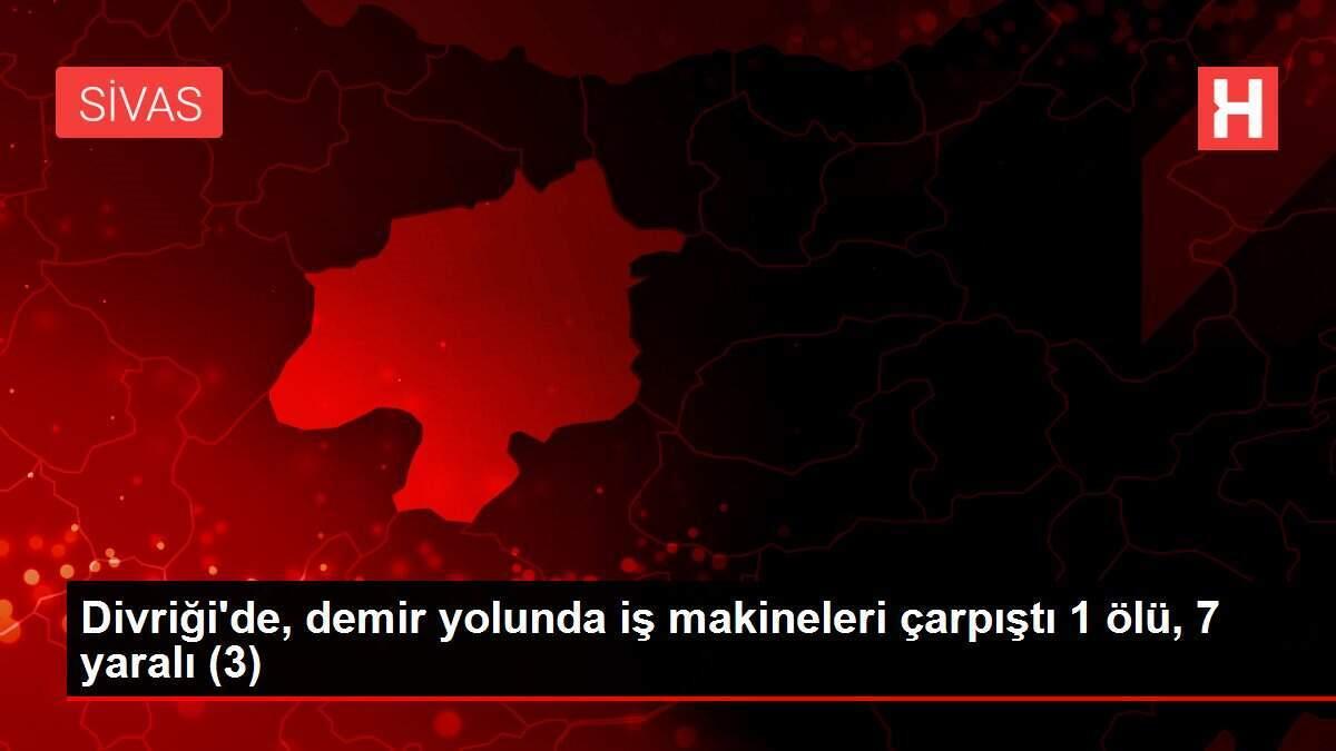 Divriği'de, demir yolunda iş makineleri çarpıştı 1 ölü, 7 yaralı (3)
