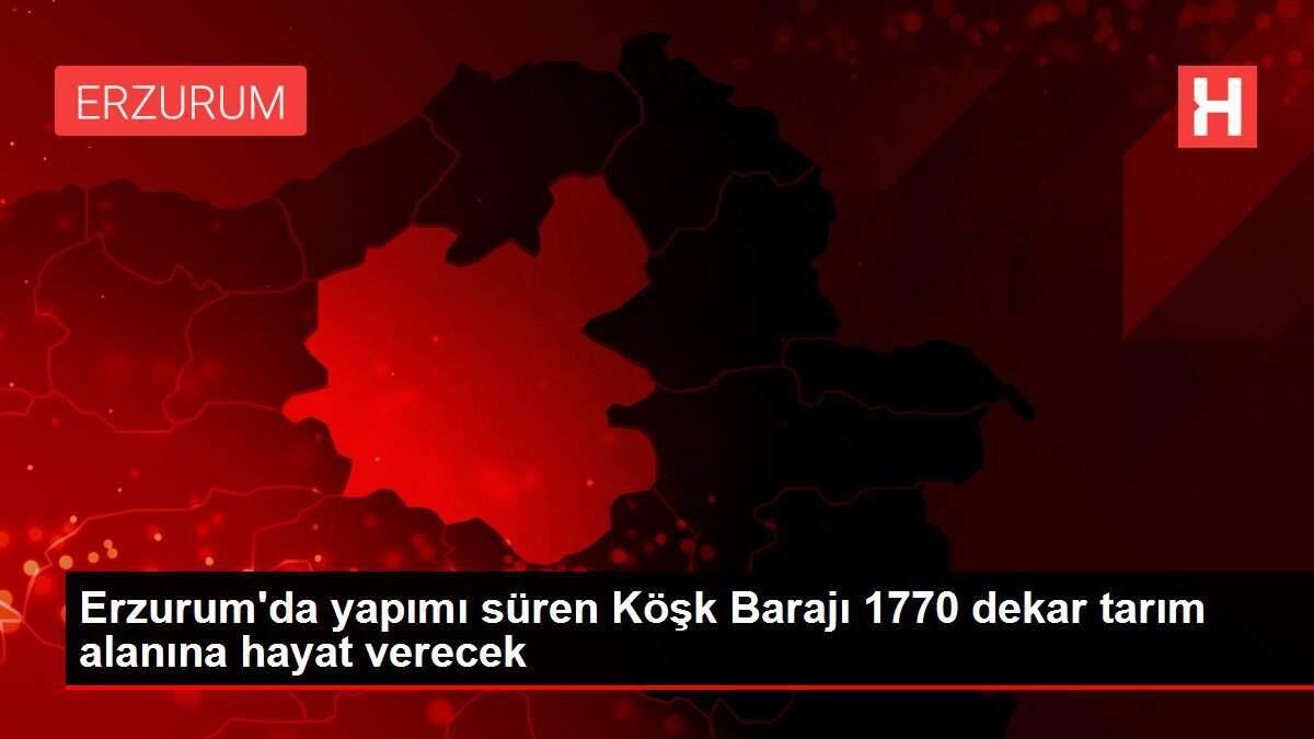 Erzurum'da yapımı süren Köşk Barajı 1770 dekar tarım alanına hayat verecek