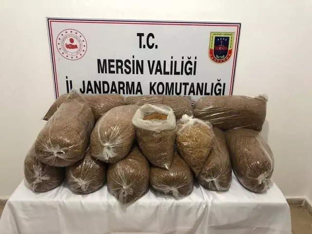 Mersin'de 75 kilo bandrolsüz tütün ele geçirildi