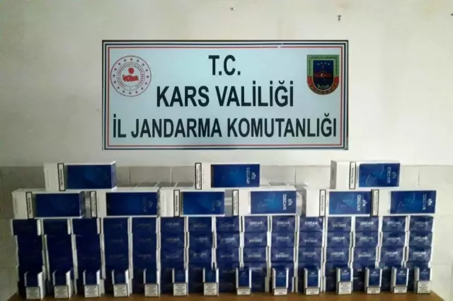 Sarıkamış'ta kaçak sigara ele geçirildi