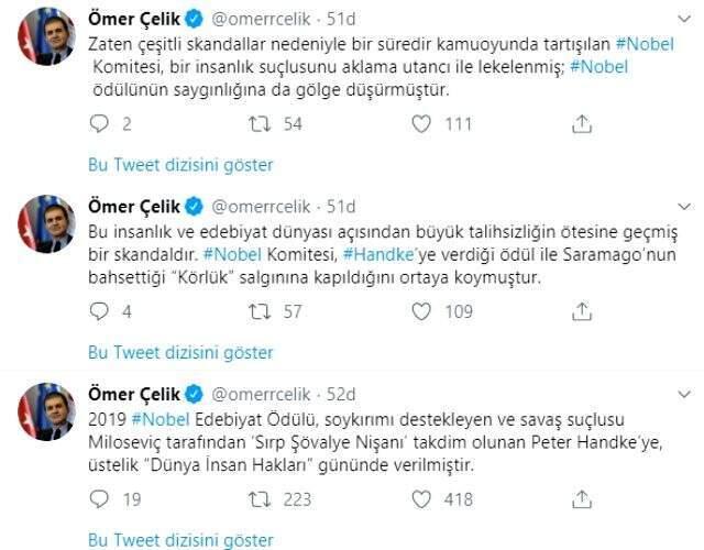 AK Parti'den Nobel eleştirisi: Batı'da yükselen ırkçı akımın kültür-sanata yansıması