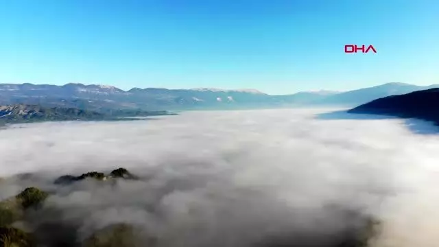 Antalya sis, kasaba ovası'na hayat veriyor Antalya sis, kasaba ovası'na hayat veriyor