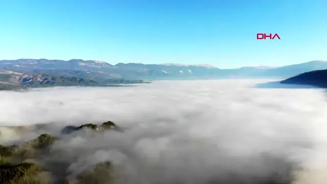 Antalya sis, kasaba ovası'na hayat veriyor Antalya sis, kasaba ovası'na hayat veriyor