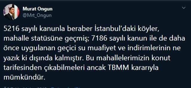 İstanbul'un köylerinde suya yapılan yüzde 400 zamla ilgili İBB'den açıklama: TBMM kararıyla mümkündür