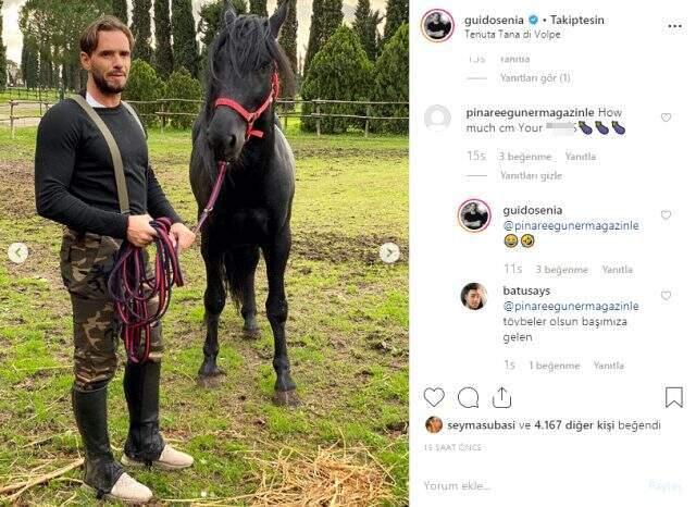 Şeyma'nın sevgilisi Guido Senia 'Cinsel organın kaç cm?' diyen Türk takipçisine cevap verdi
