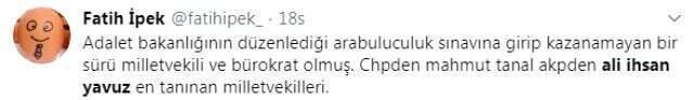 Adalet Bakanlığı'nın açtığı sınavda başarısız olan AK Partili Ali İhsan Yavuz: Son iki gün çalışabildim