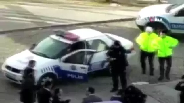 Bayburt'ta katil zanlısının yakalanma anı kamerada