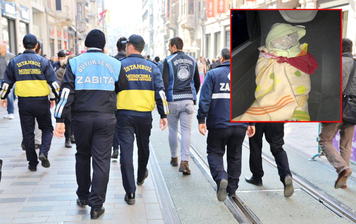 Kumaşlardan yaptığı sahte bebekle dilenen dilenci kıskıvrak yakalandı