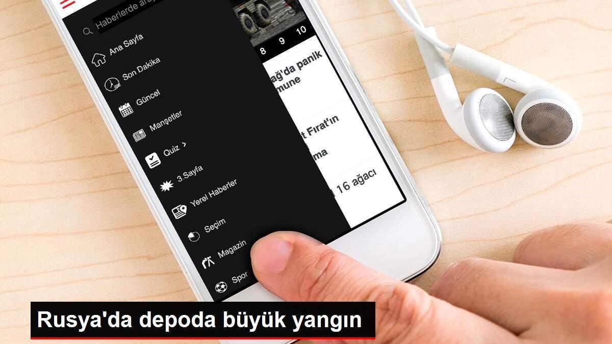 Rusya'da depoda büyük yangın