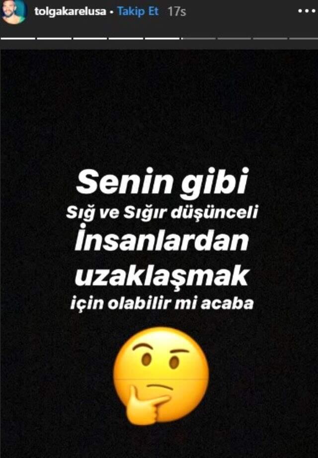 Tolga Karel'den 'Neden yabancı ülkeye gittin' diyen kadın takipçisine cevap: Senin gibi sığır düşüncelilerden uzaklaşmak için